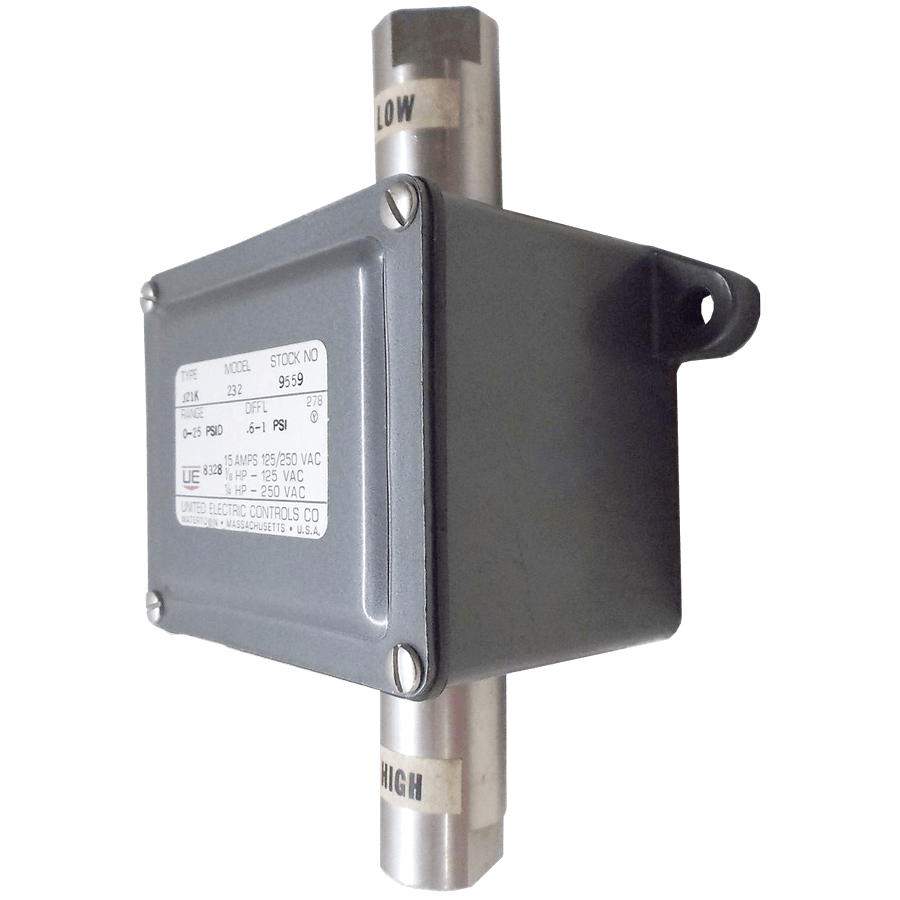 United Electric Differential Pressure Switch, J21K Series Type J21K Models 232 & 254